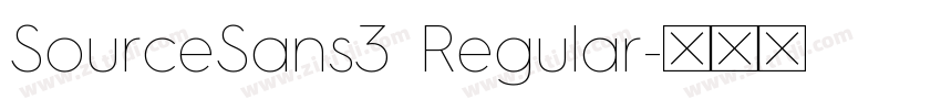 SourceSans3 Regular字体转换